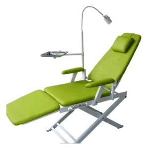 Sillón dental portátil. Verde pistacho