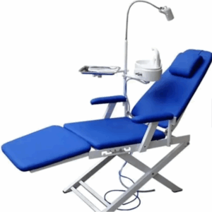 Sillón dental portátil. Azul rey