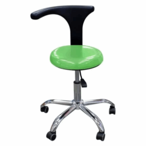 Taburete clínico - Silla, patas metálicas. Verde manzana (P3)