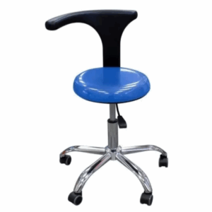 Taburete clínico - Silla, patas metálicas. Azul rey (P8)