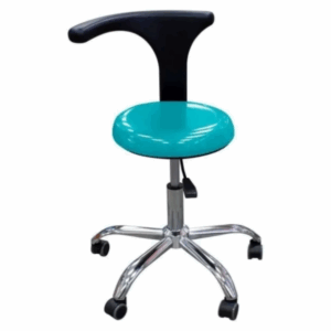 Taburete clínico - Silla, patas metálicas. Verde turquesa (P7)