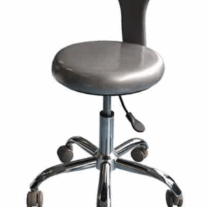 Taburete clínico - Silla, patas metálicas. Gris (P9)