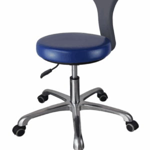 Taburete clínico - Silla, patas metálicas. Azul marino (P2)